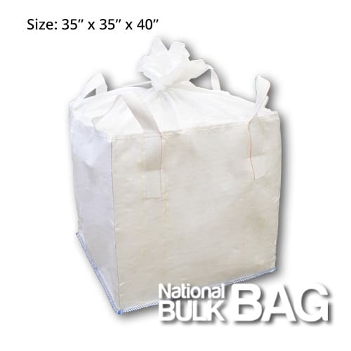 35 x 35 x 40 Circular Duffle Top Spout Top FIBC Bulk Bag (closed)