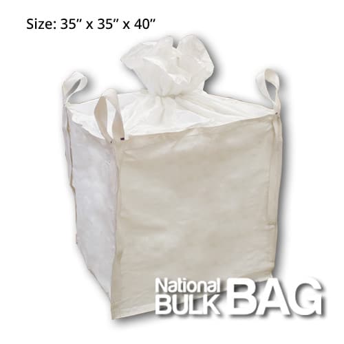 Load Capacity: 2205 Ibs FIBC Bulk Bags Commercial Grade Duffle Top Bottom Spout Woven Polypropylene Bag for Sand Gravel 35 x 35 x 50 in 1 TON , 1 Piece 