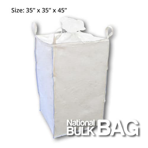 35 x 35 x 45 U+2 Panel Duffle Top Spout Bottom FIBC Bulk Bag (closed)