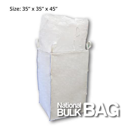 35 x 35 x 45 U+2 Panel Duffle Top Spout Bottom FIBC Bulk Bag (open)
