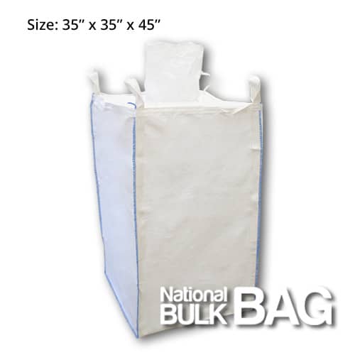 35 x 35 x 45 U+2 Panel Spout Top Spout Bottom FIBC Bulk Bag (open)