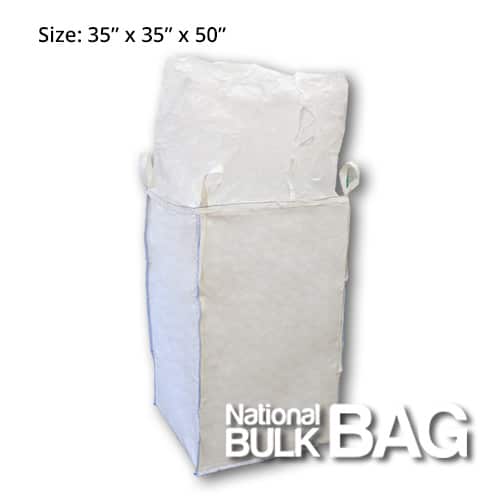 35 x 35 x 50 U+2 Panel Duffle Top Spout Bottom FIBC Bulk Bag (open)