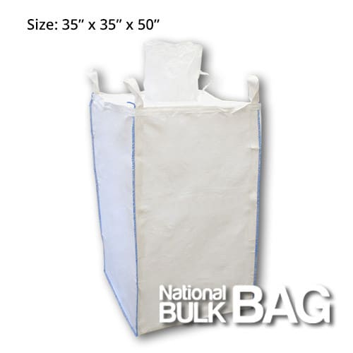 35 x 35 x 50 U+2 Panel Spout Top Spout Bottom FIBC Bulk Bag (open)