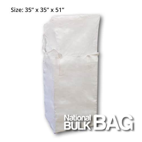 35 x 35 x 51 Circular Cross Corner Duffle Top Spout Bottom FIBC Bulk Bag (open)