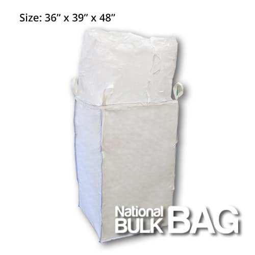 36 x 39 x 48 U+2 Panel Duffle Top Spout Bottom FIBC Bulk Bag (open)