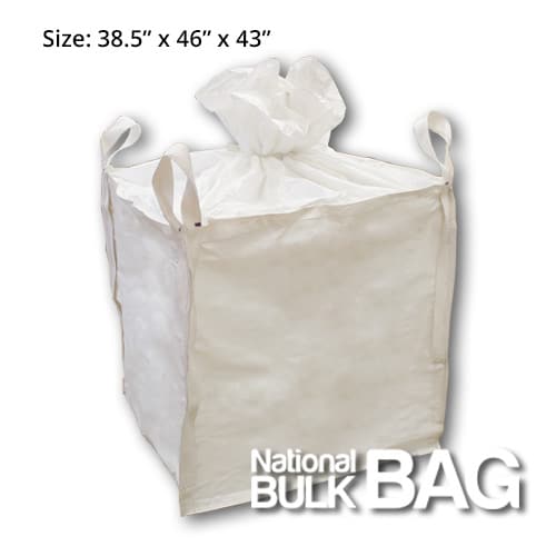38.5 x 46 x 43 8-Panel Duffle Top Spout Bottom FIBC Bulk Bag (closed)