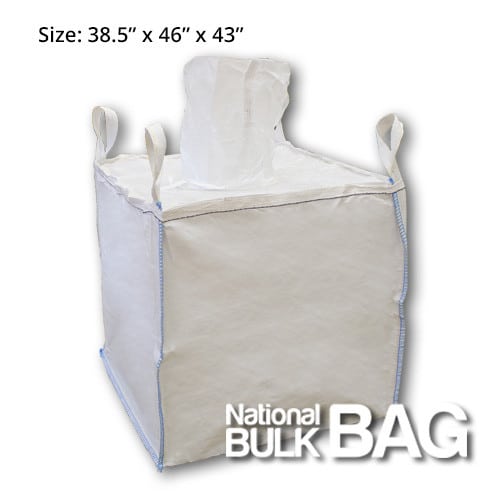 38.5 x 46 x 43 8-Panel Spout Top Spout Bottom FIBC Bulk Bag with Baffles (open)