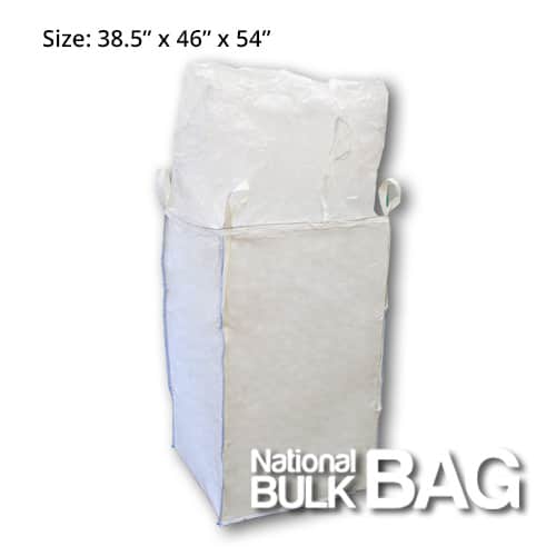 38.5 x 46 x 54 8-Panel Duffle Top Spout Bottom FIBC Bulk Bag with Baffles (open)