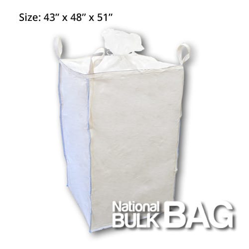 43 x 48 x 51 4-Panel Duffle Top Spout Bottom FIBC Bulk Bag with Baffles (closed)