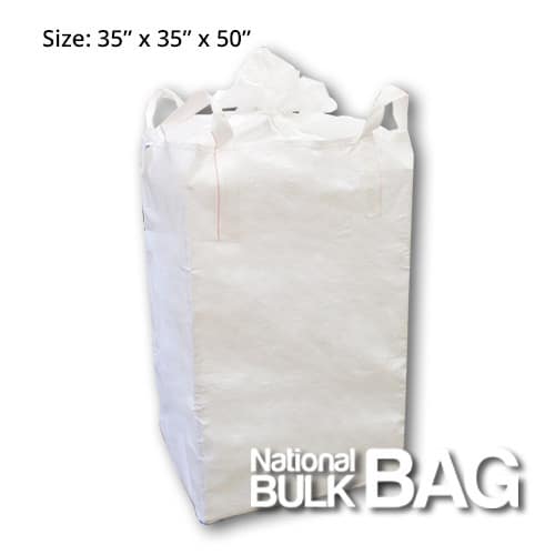 35 x 35 x 50 Circular Cross Corner Duffle Top Flat Bottom FIBC Bulk Bag (closed)