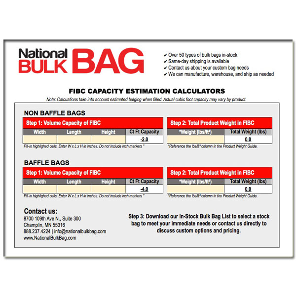 National Bulk Bag Downloadable Resources National Bulk Bag