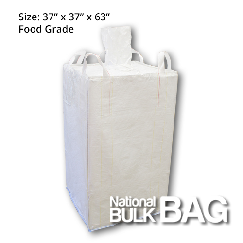 37x37x63 Spout Top, Spout Bottom Food Grade Bulk Bags - National Bulk Bag