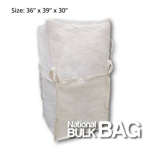 36 x 39 x 30 U+2 Panel Bag Duffle Top Spout Bottom FIBC Bulk Bag (open)