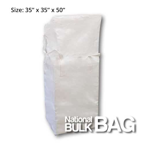 35 x 35 x 50 Circular Duffle Top Spout Bottom FIBC Bulk Bag (open)
