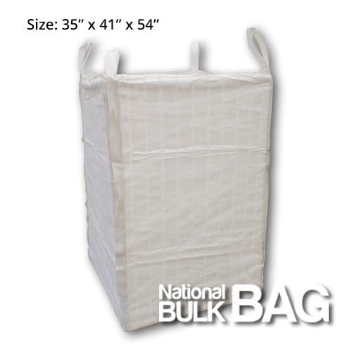 35 x 41 x 54 Vented U+2 Panel Open Top Spout Bottom FIBC Bulk Bag (open) - National Bulk Bag