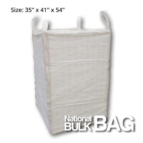 35 x 41 x 54 Vented U+2 Panel Open Top Spout Bottom FIBC Bulk Bag (open) - National Bulk Bag
