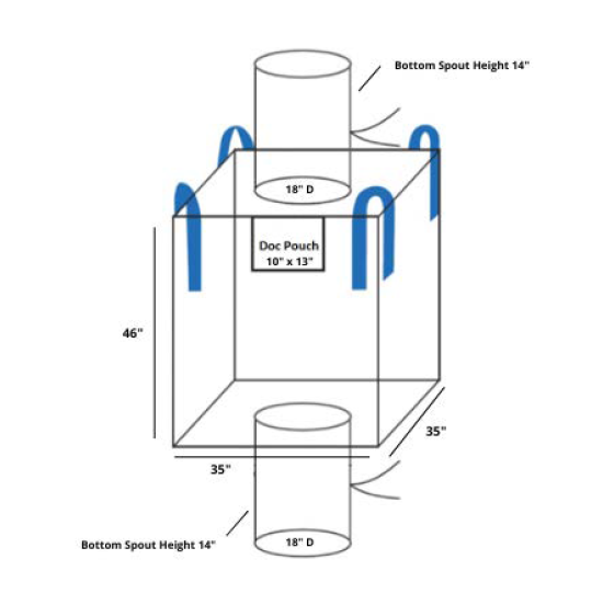 35x35x46 Spec Image - National Bulk Bag